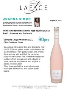 Miraflors rosé 90 pts
