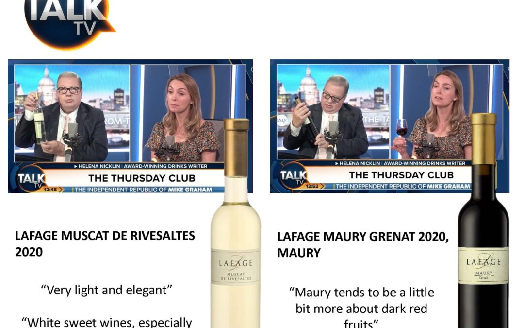 Talk TV Helena Nicklin July 2022 Lafage Muscat de Rivesaltes Maury Grenat UK 284297 1080x675