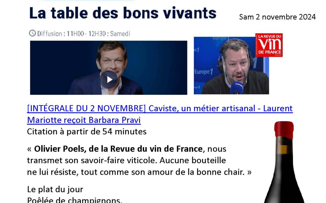 Novembre 2024 : Moutou, le vin du jour